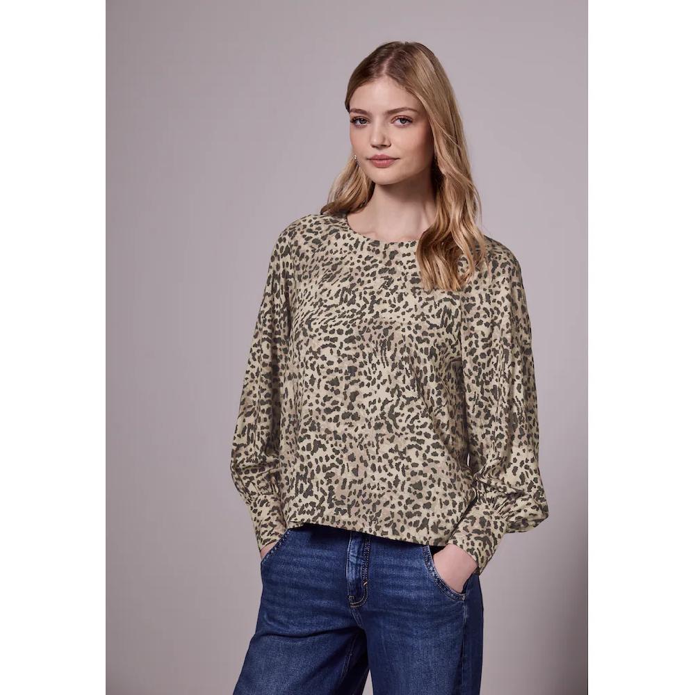STREET ONE STUDIO Langarmbluse aus softer Viskose