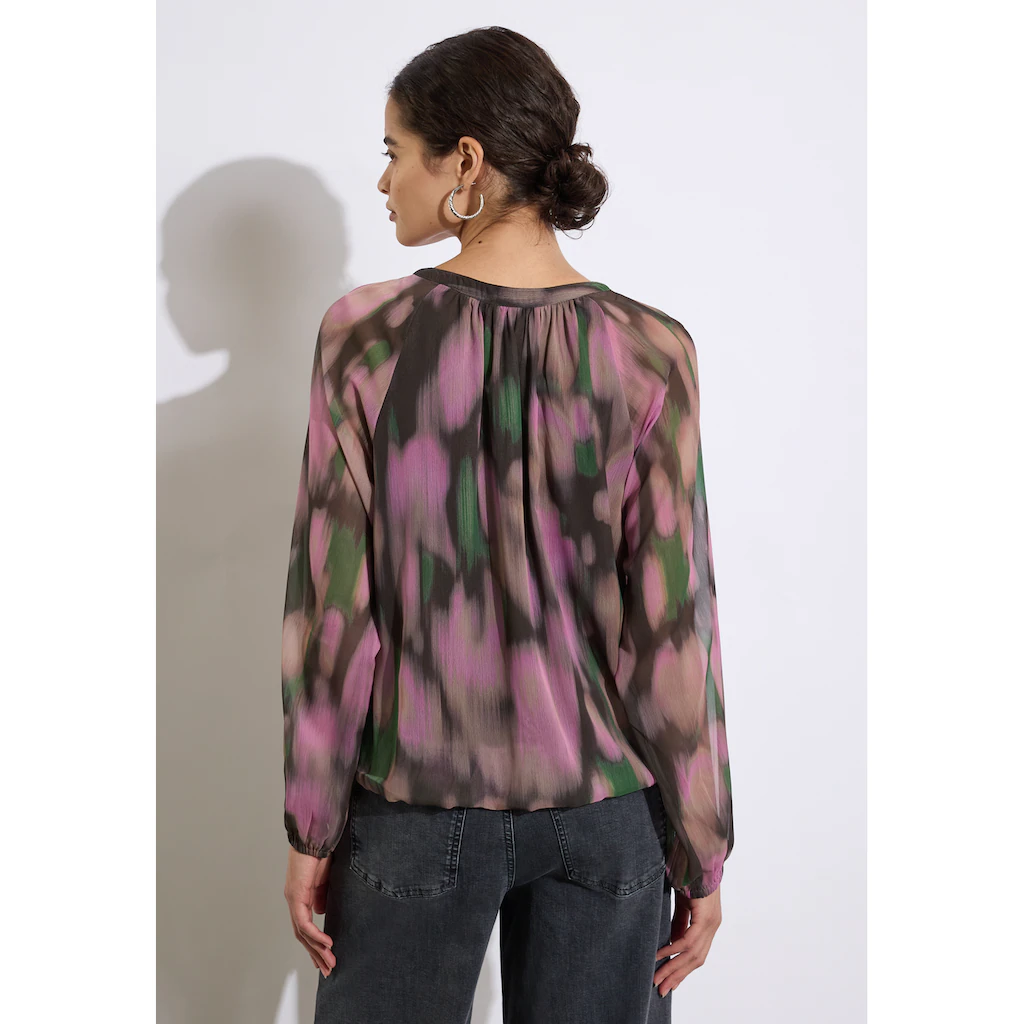 STREET ONE STUDIO Langarmbluse Mit Elastikbund An Den Ärmeln