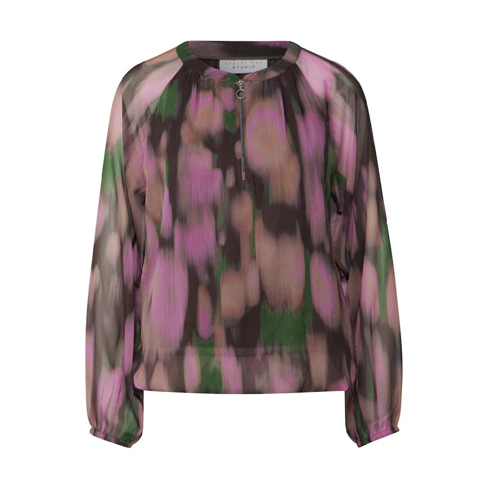 STREET ONE STUDIO Langarmbluse Mit Elastikbund An Den Ärmeln