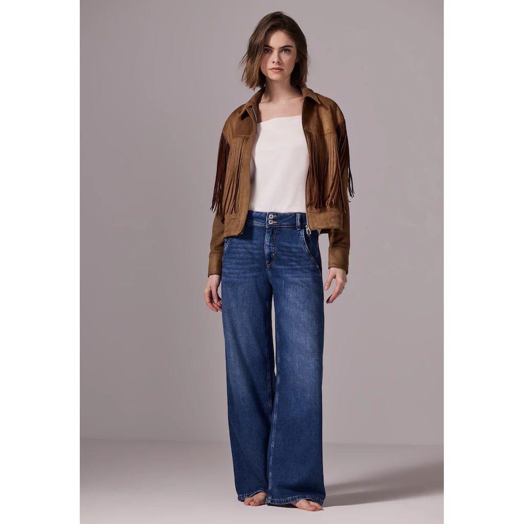 STREET ONE STUDIO Lederimitatjacke Ohne Kapuze Mit Kragen
