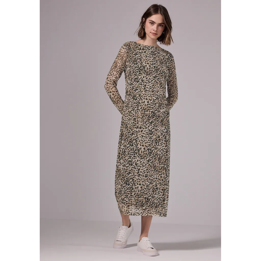 STREET ONE STUDIO Midikleid mit dekorativen Nähten auf der Front