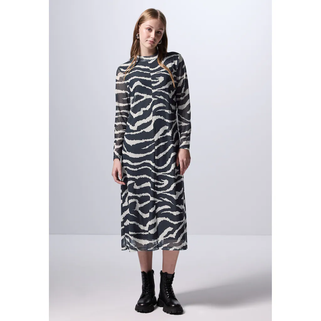 STREET ONE STUDIO Midikleid mit Rundhalsausschnitt