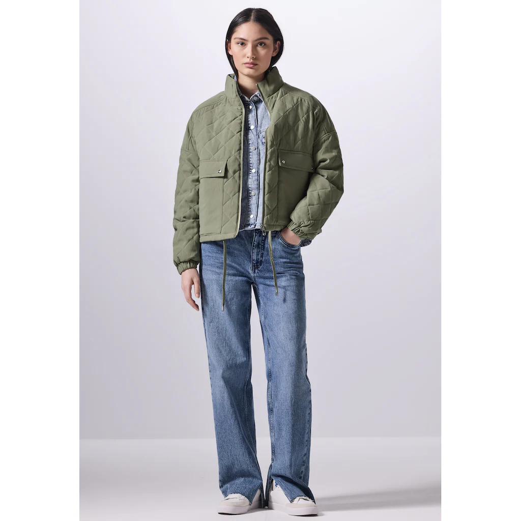 STREET ONE STUDIO Steppjacke Ohne Kapuze Mit Tunnelzug Am Saum