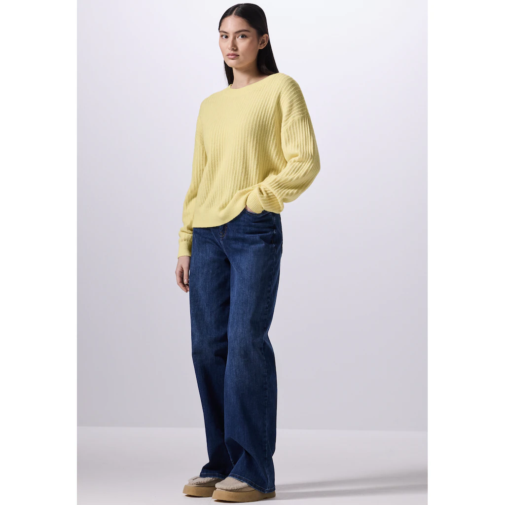 STREET ONE STUDIO Strickpullover Aus Baumwolle Mit Stretchanteil