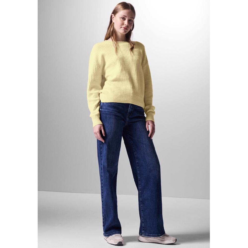 STREET ONE STUDIO Strickpullover aus Baumwolle mit Stretchanteil
