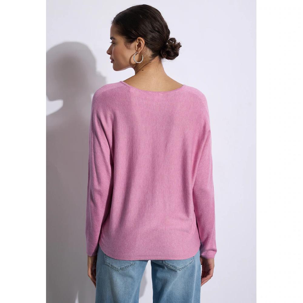 STREET ONE STUDIO Strickpullover Aus Softem Materialmix