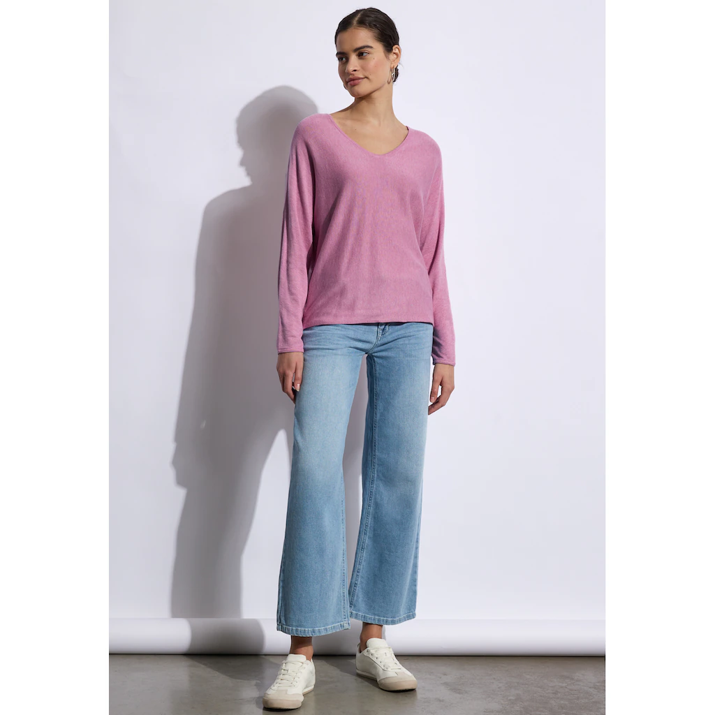 STREET ONE STUDIO Strickpullover Aus Softem Materialmix