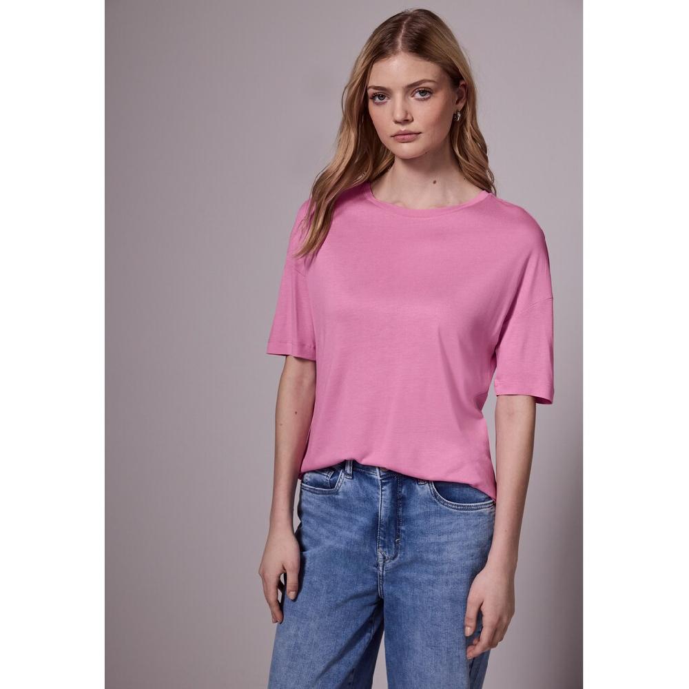 STREET ONE STUDIO T-Shirt mit Seitlichen Einschlitzen am Saum