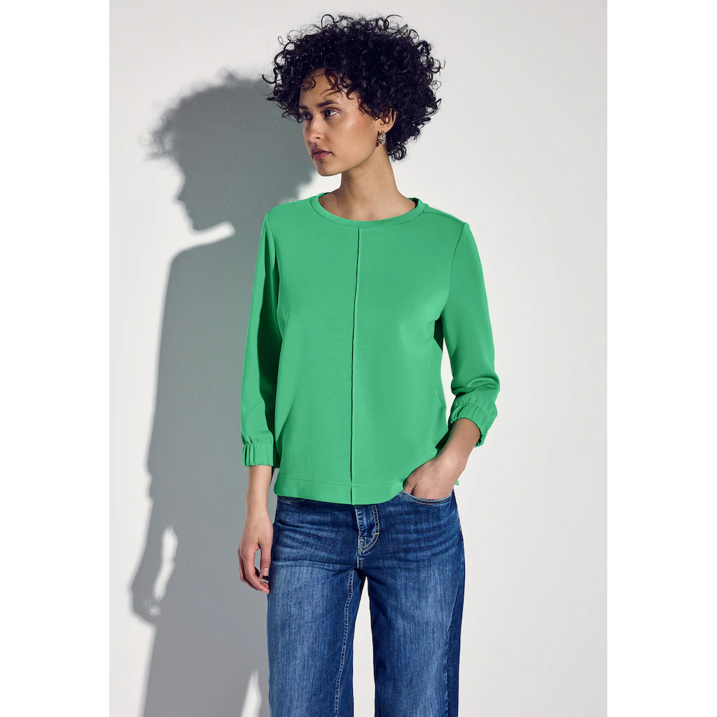 STREET ONE Sweater mit 3/4-Arm mit elastischen Bündchen