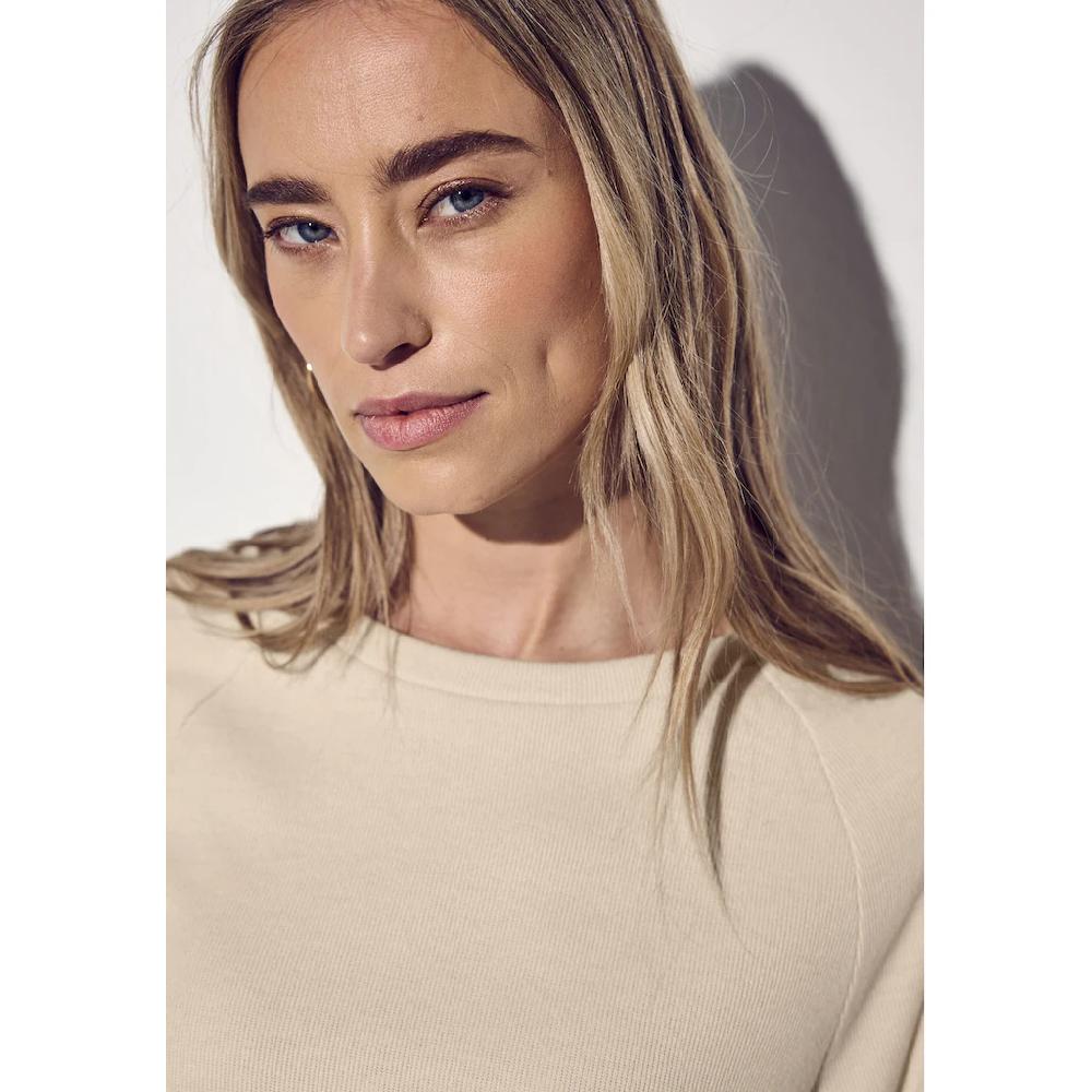 STREET ONE Sweater Mit U-Boot-Ausschnitt Und In Feiner Struktur-Optik