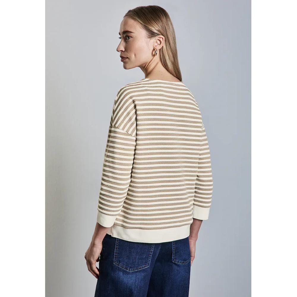 STREET ONE Sweatshirt Mit Streifenmuster
