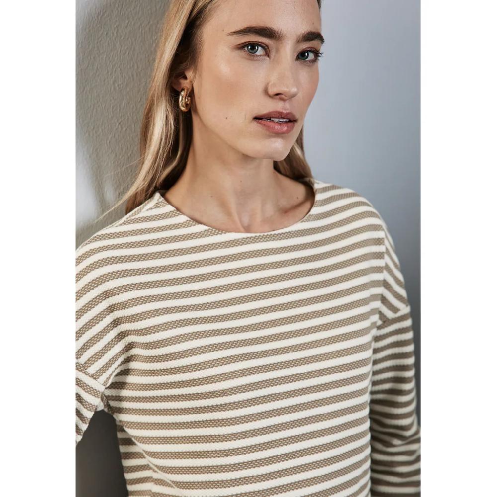 STREET ONE Sweatshirt Mit Streifenmuster
