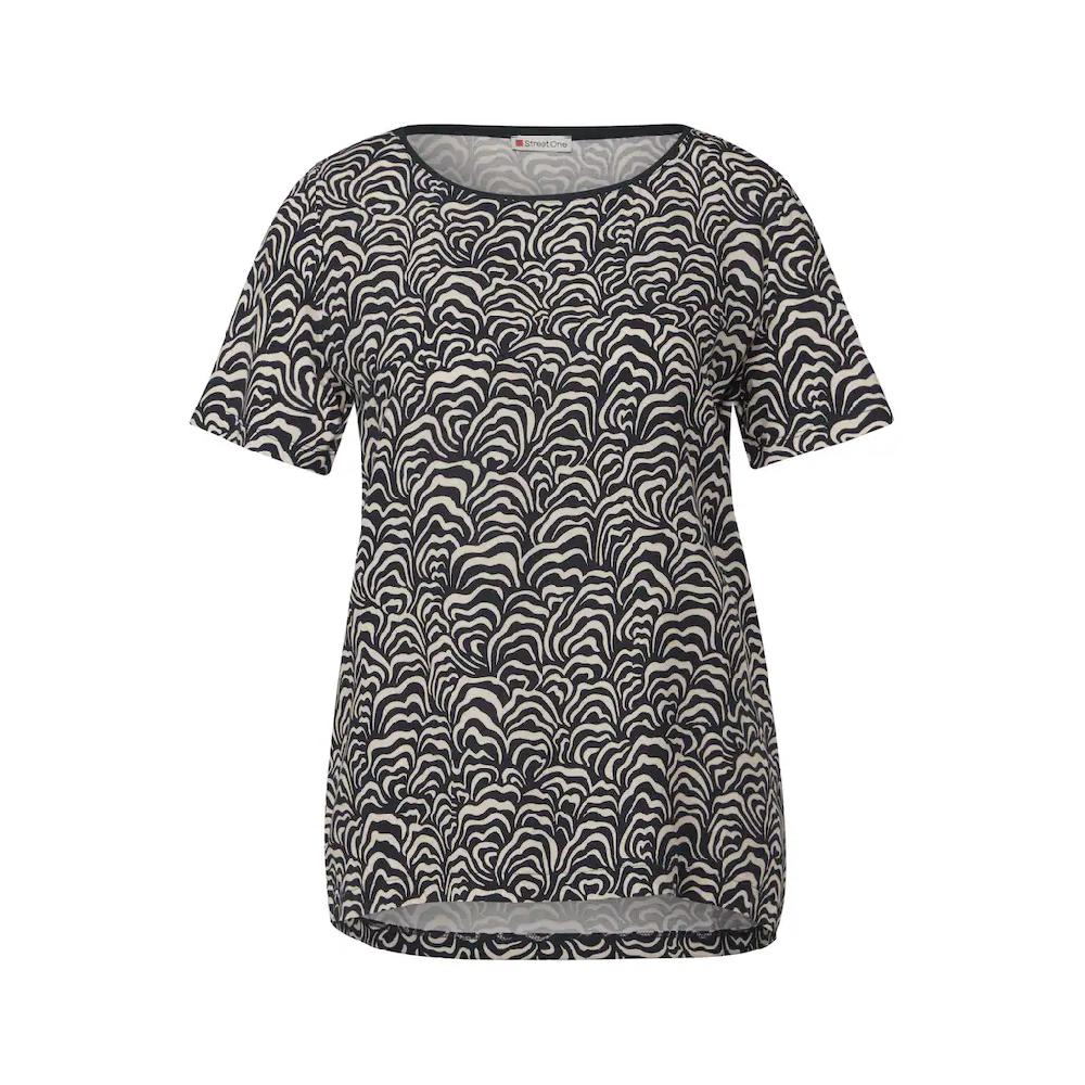 STREET ONE T-Shirt Aus Softem Materialmix