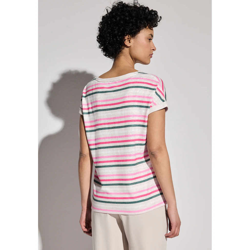 STREET ONE T-Shirt Aus Softem Materialmix