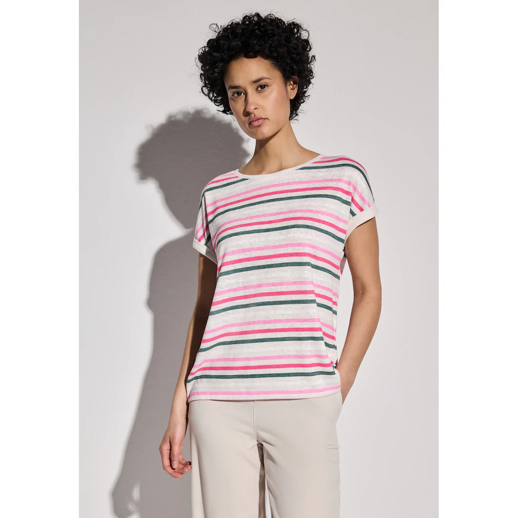 STREET ONE T-Shirt aus softem Materialmix