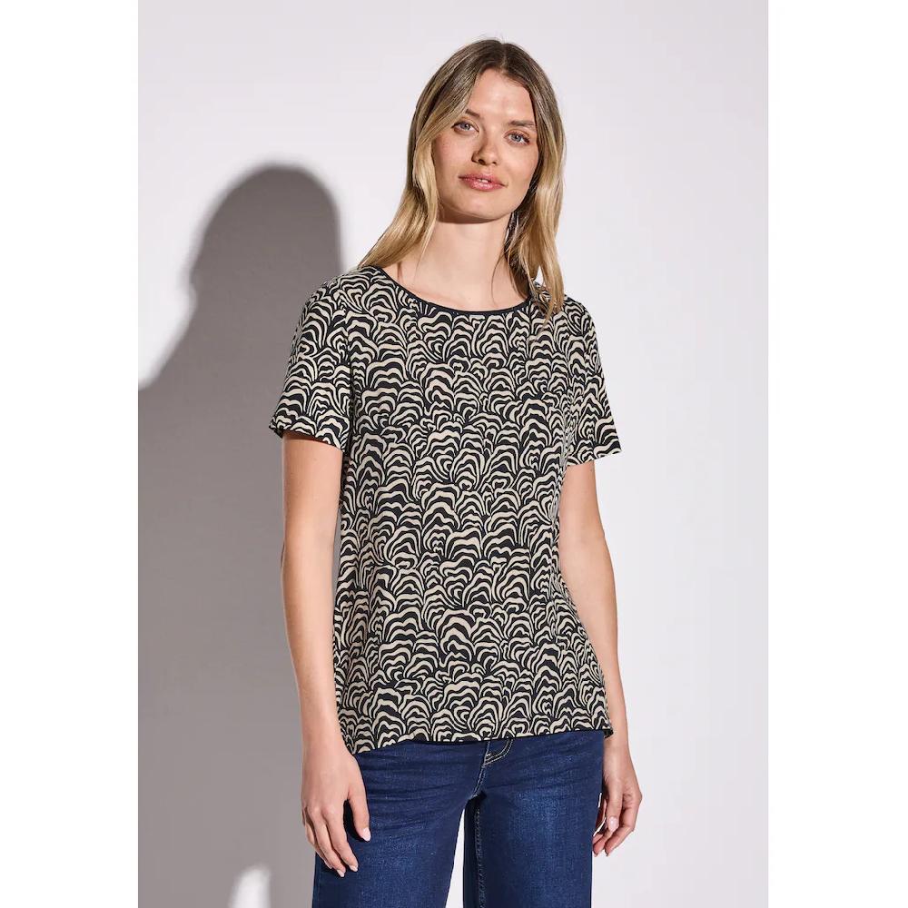 STREET ONE T-Shirt aus softem Materialmix