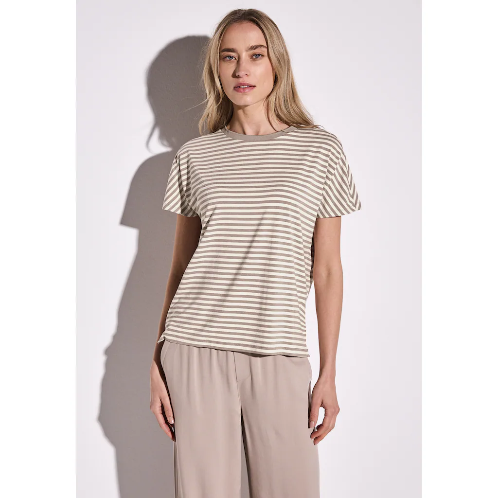 STREET ONE T-Shirt aus strecthigem Viskosematerial