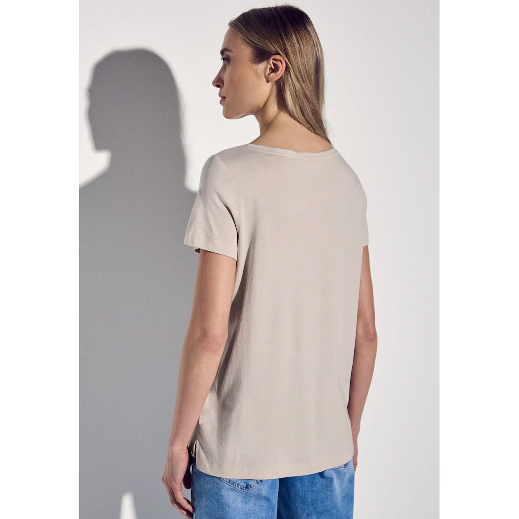 STREET ONE T-Shirt Im Soften Baumwoll-Mix