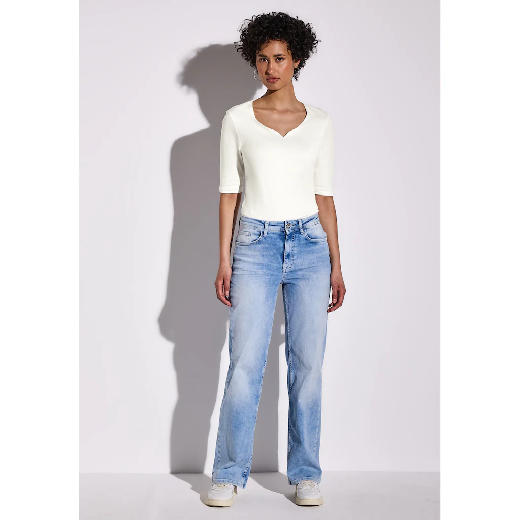 STREET ONE T-Shirt Im Soften Baumwoll-Mix