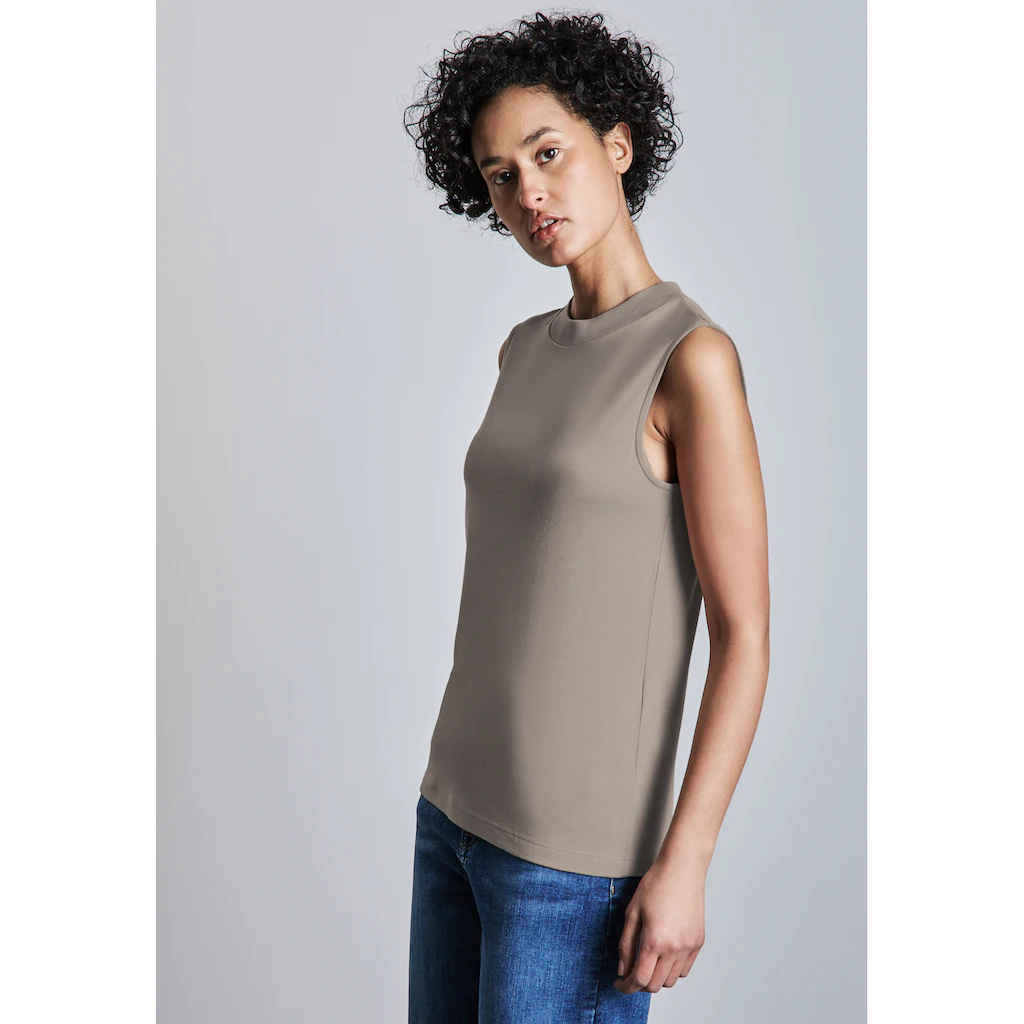 STREET ONE T-Shirt Im Soften Baumwoll-Mix