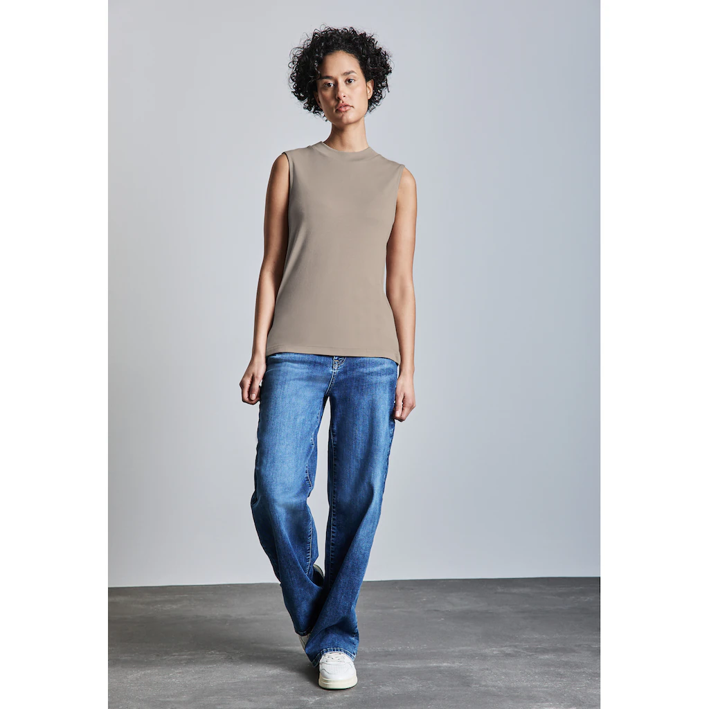 STREET ONE T-Shirt Im Soften Baumwoll-Mix