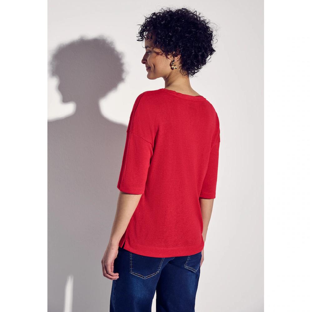 STREET ONE T-Shirt Mit Seitlichen Schlitzen