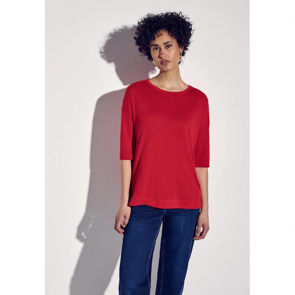 STREET ONE T-Shirt mit seitlichen Schlitzen
