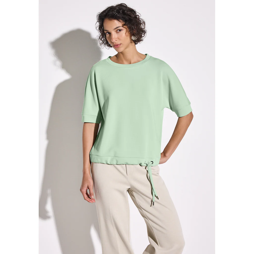 STREET ONE T-Shirt mit Tunnelzug am Saum