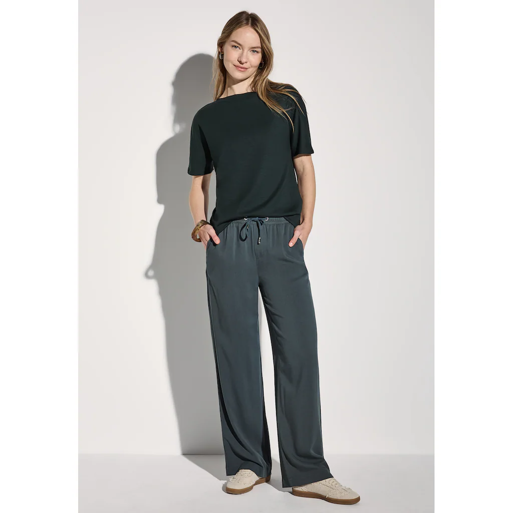 STREET ONE T-Shirt Mit U-Boot-Ausschnitt