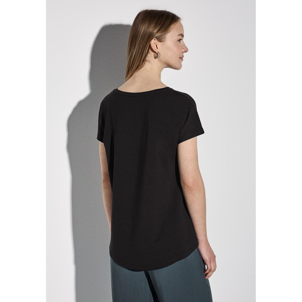 STREET ONE T-Shirt Mit U-Boot-Ausschnitt