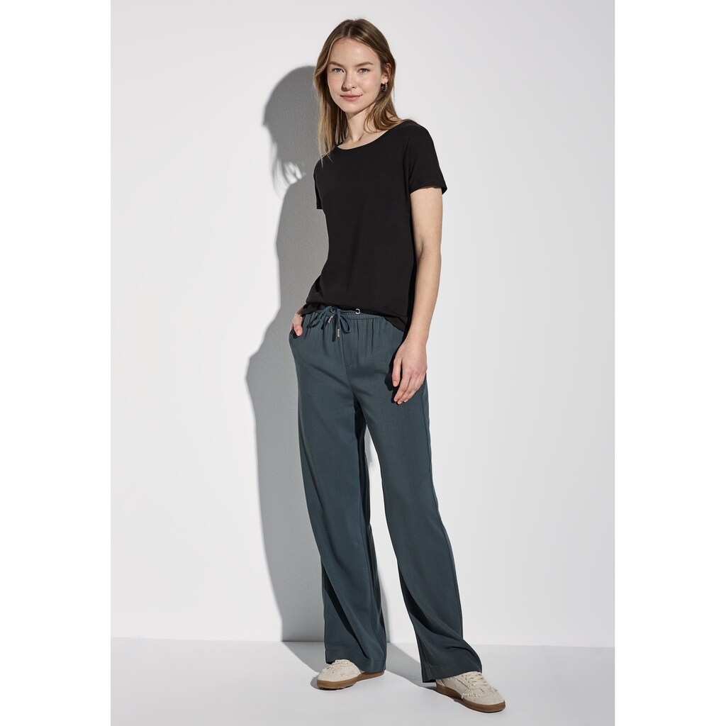 STREET ONE T-Shirt Mit U-Boot-Ausschnitt