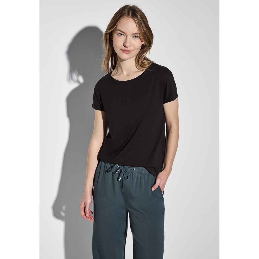 STREET ONE T-Shirt Mit U-Boot-Ausschnitt