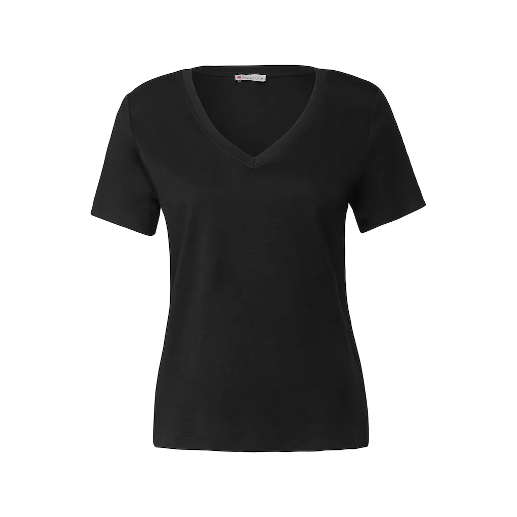 STREET ONE V-Shirt Aus Reiner Baumwolle