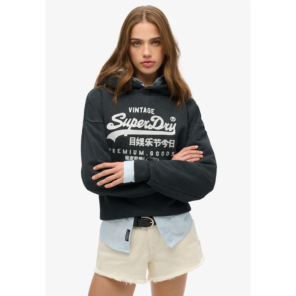 Superdry Kapuzensweatshirt »VL METALLIC RELAXED HOOD«