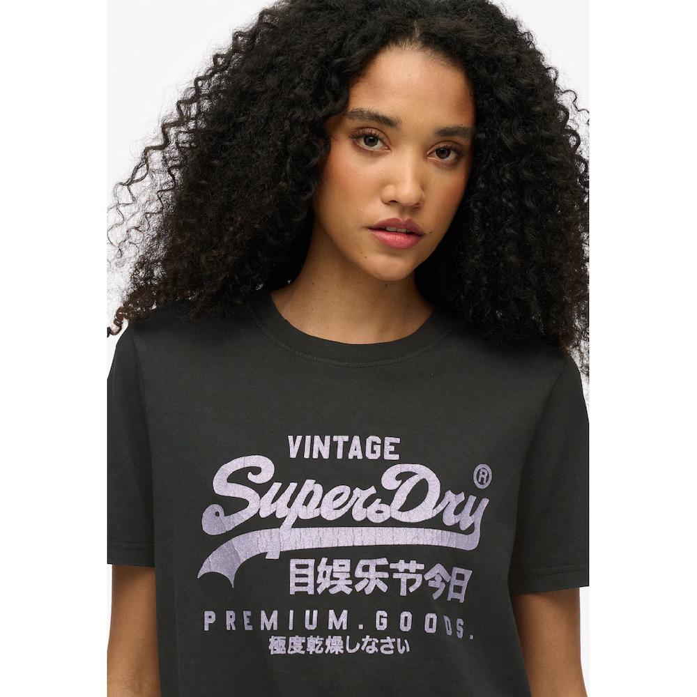Superdry Kurzarmshirt »VL METALLIC RELAXED TEE«