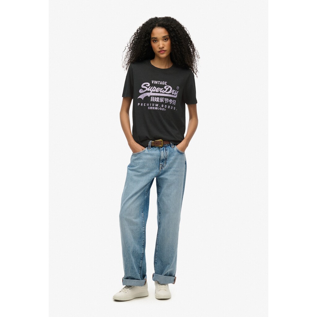 Superdry Kurzarmshirt »VL METALLIC RELAXED TEE«