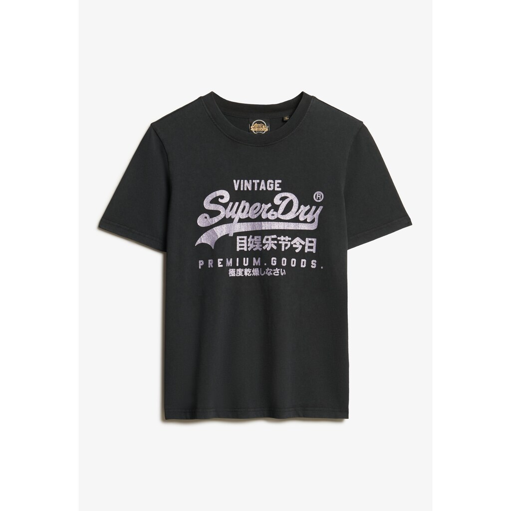 Superdry Kurzarmshirt »VL METALLIC RELAXED TEE«