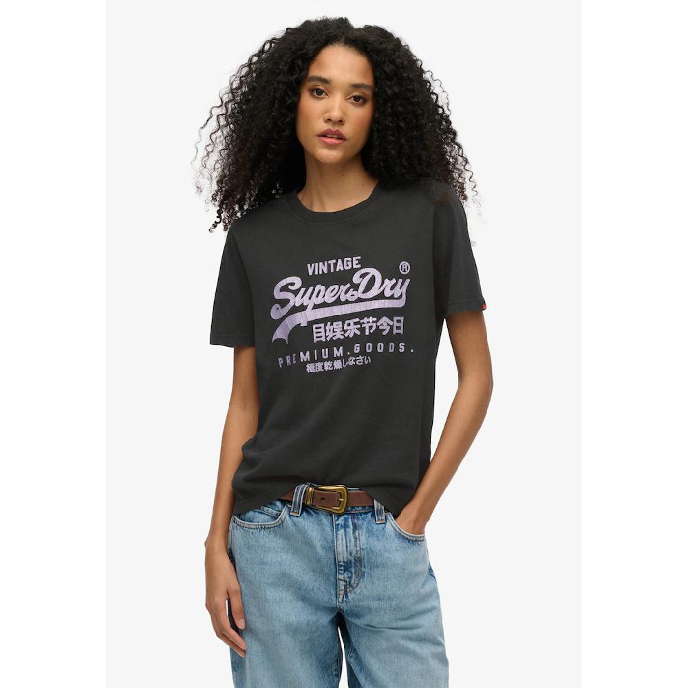 Superdry Kurzarmshirt »VL METALLIC RELAXED TEE«