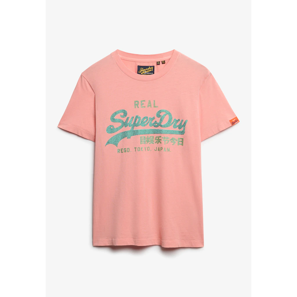 Superdry Kurzarmshirt »VL RHINESTONE SLIM TEE«