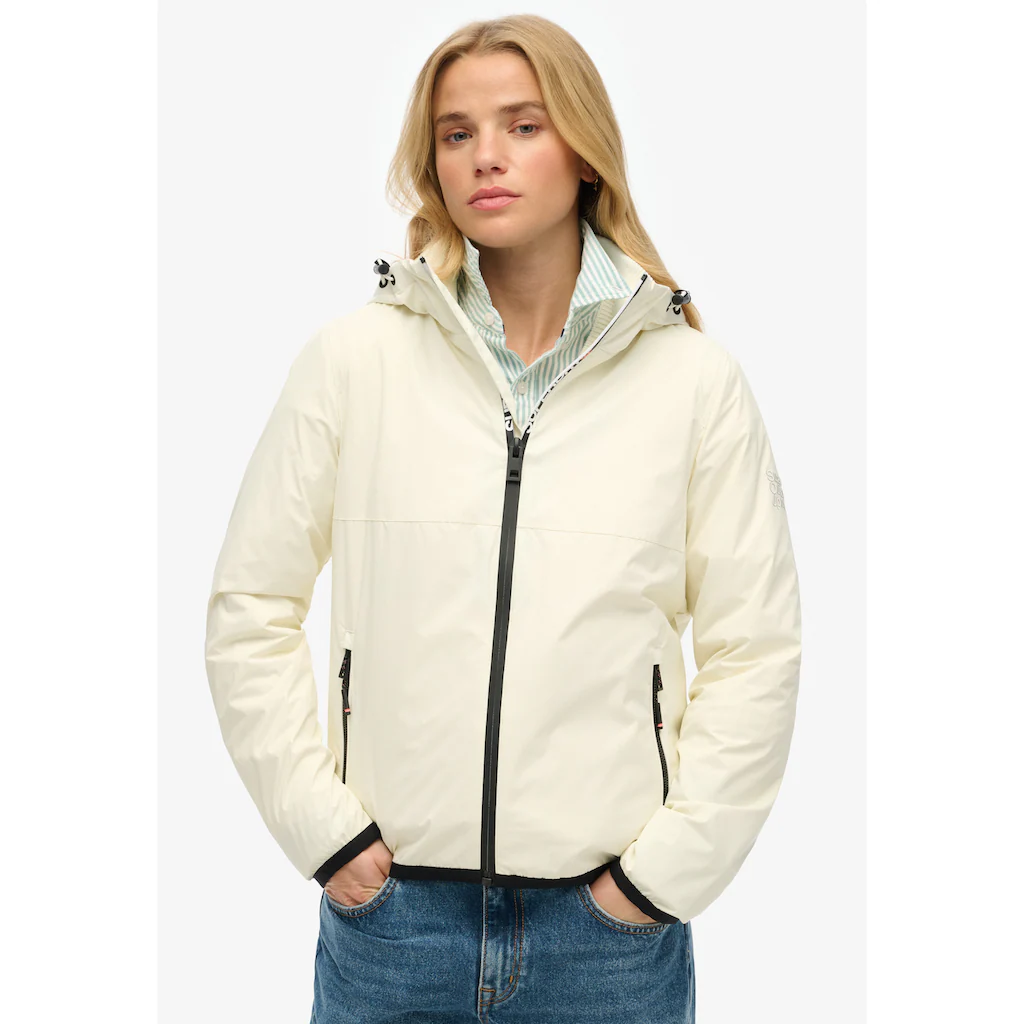 Superdry Outdoorjacke »HOODED LOGO WINDBREAKER JACKET« mit Kapuze