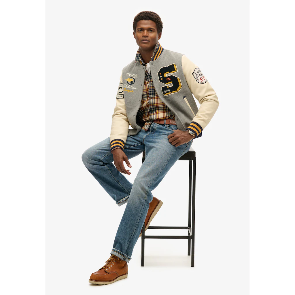 Superdry Parka »COLLEGE PATCHED BOMBER JACKET« ▷ Für