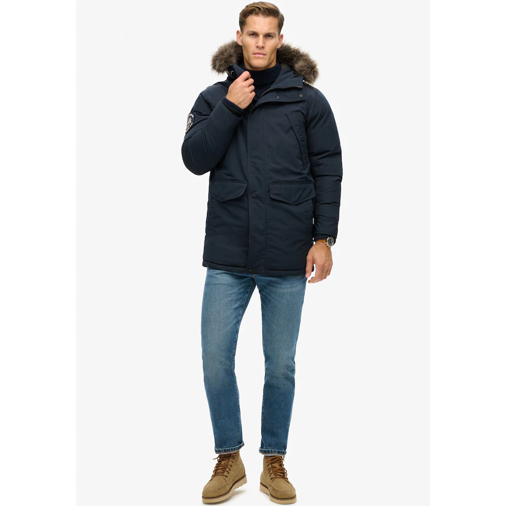 Superdry Parka »EVEREST FAUX FUR PARKA JACKET« Mit Kapuze ▷ Für