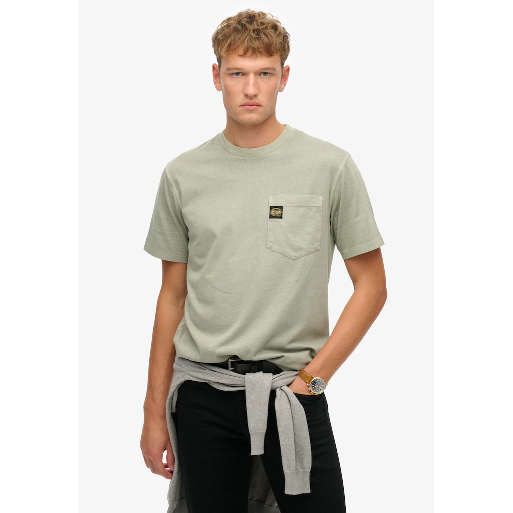 Superdry Rundhalsshirt »CONTRAST STITCH POCKET T-SHIRT« ▷ kaufen