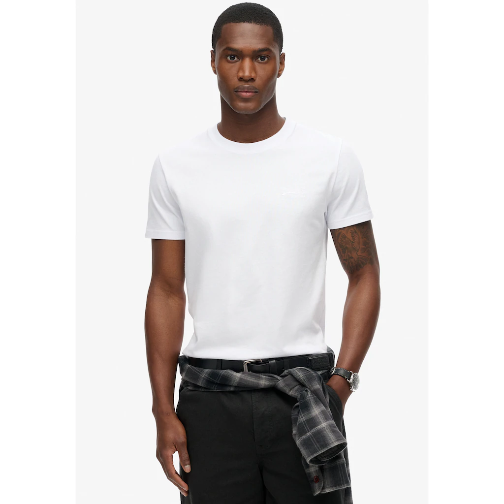 Superdry Rundhalsshirt »ESSENTIAL LOGO EMB TEE« ▷ Für