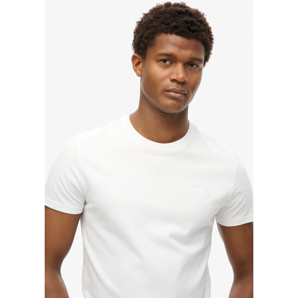 Superdry Rundhalsshirt »ESSENTIAL LOGO EMB TEE« ▷ Für
