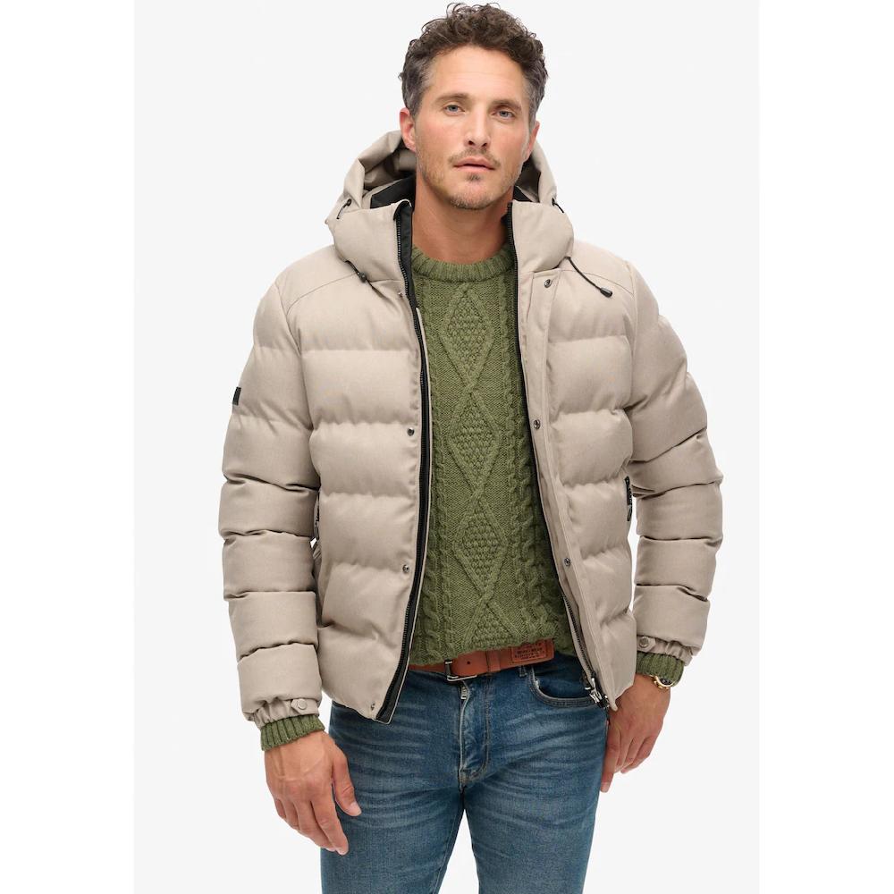 Superdry Steppjacke »HOODED TWEED SPORTS PUFFER JKT« Mit Kapuze ▷ Bestellen