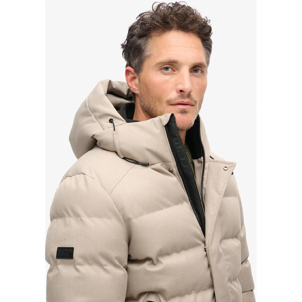 Superdry Steppjacke »HOODED TWEED SPORTS PUFFER JKT« Mit Kapuze ▷ Bestellen