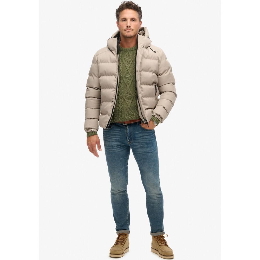 Superdry Steppjacke »HOODED TWEED SPORTS PUFFER JKT« Mit Kapuze ▷ Bestellen