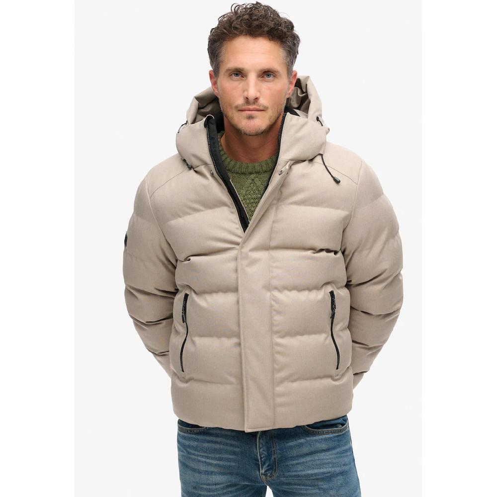 Superdry Steppjacke »HOODED TWEED SPORTS PUFFER JKT« mit Kapuze ▷ bestellen