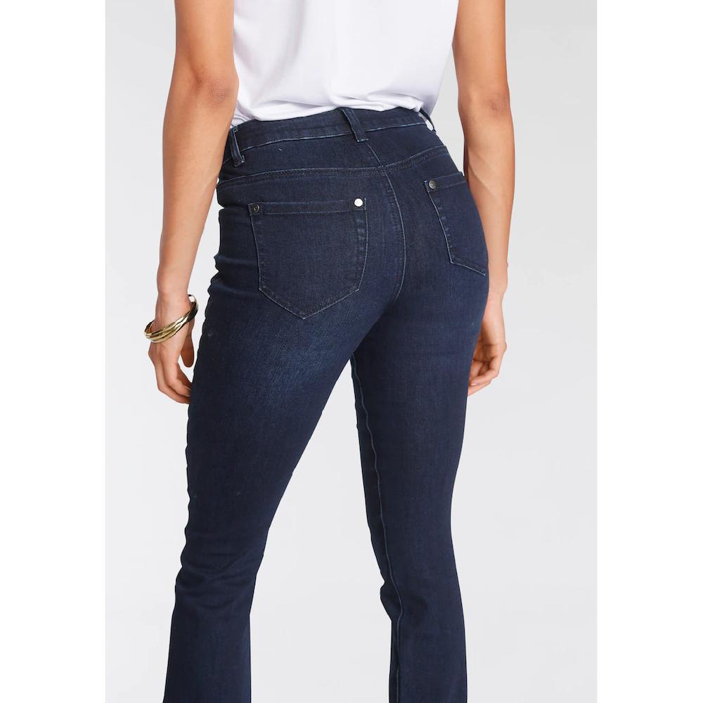 Tamaris Bootcut-Jeans Normale Leibhöhe Bootcut Mit Ausgestelltem Bein